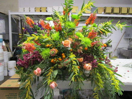 main photo of Fresh Floral Large Mantel Arrangement