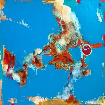 main photo of Bright Blue Abstract Painting