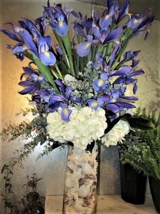 main photo of Fresh Floral Tall Seashell Arrangement