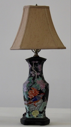 main photo of Floral on Black Table Lamp