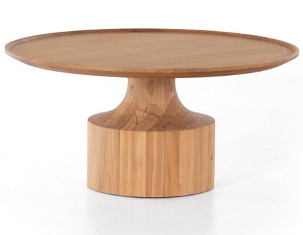 main photo of Coffee Table:  oval, natural wood top