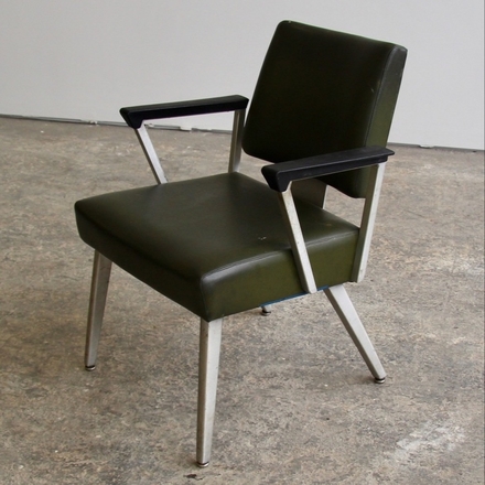 main photo of Vintage Green Vinyl Arm Chair
