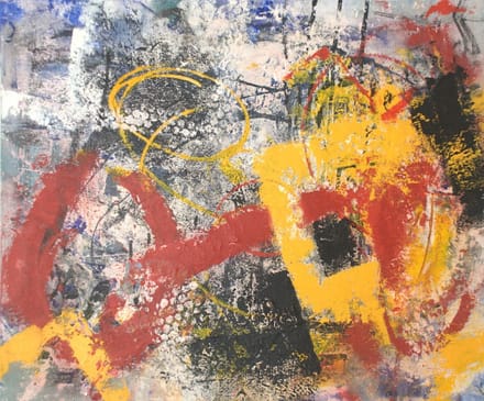 main photo of Red and Yellow Abstract Painting