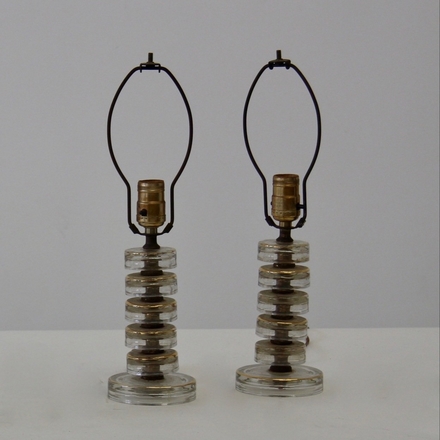 main photo of Petite Lucite and Gold Table Lamp
