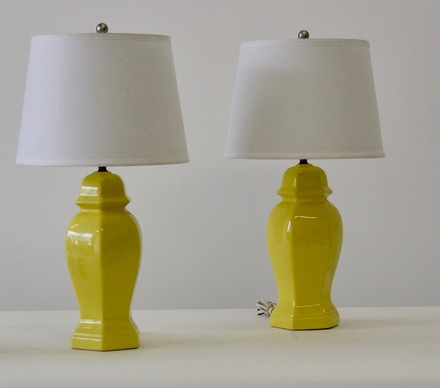 main photo of Yellow Ceramic Ginger Jar Table Lamp