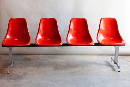main photo of Eames Style Red Gang Seating Set