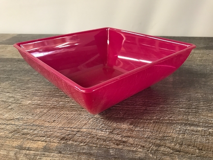 main photo of Pink Plastic Square Bowl