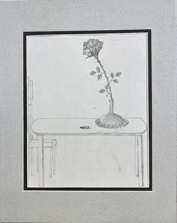 main photo of Flower Still Life Teen Drawing Matted 4