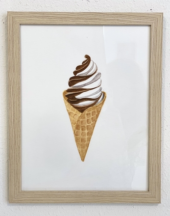 main photo of Ice Cream Cone Watercolor