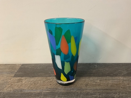 main photo of Blue Glass Abstract Vase
