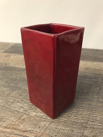 main photo of Red Ceramic Rectangular Vase