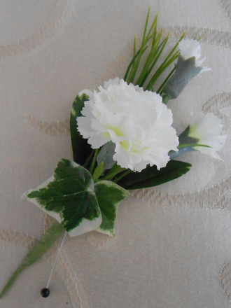 main photo of White Carnation Boutonnieres
