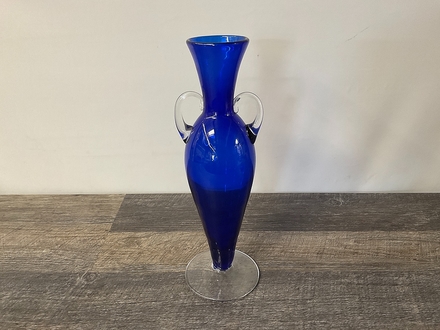 main photo of Ultramarine Glass Amphora Vase