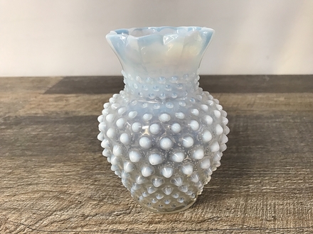 main photo of Milk Glass Iridescent Vase B