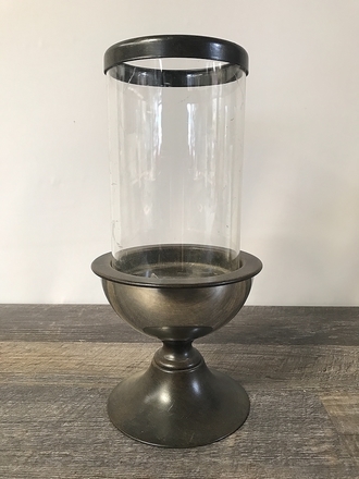 main photo of Metal and Glass Pedestal Candle Holder A