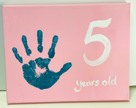 main photo of Handprint Canvas  Age 5