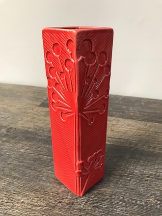 main photo of Red Ceramic Abstract Tree Vase