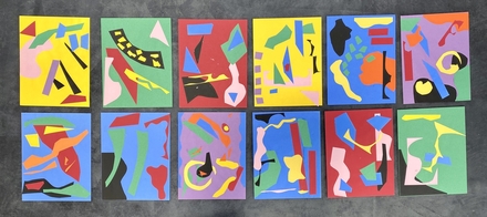 main photo of Set of 12 abstract collages