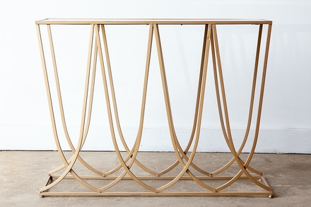 main photo of Brass Y Console Table