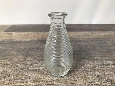 main photo of Glass Ribbed Bud Vase A