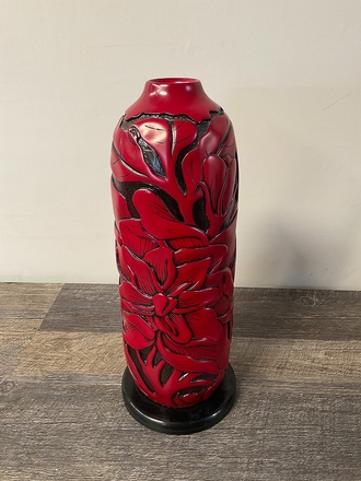 main photo of Maroon Embossed Vase