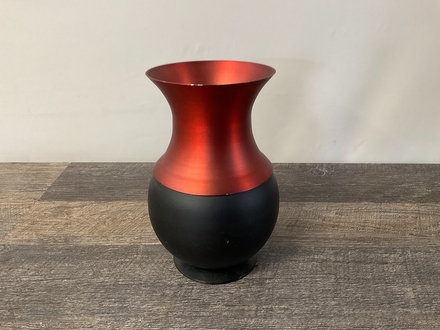 main photo of Orange and Black Vase