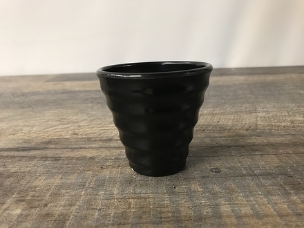 main photo of Black Plastic Ribbed Cup