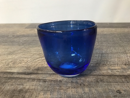 main photo of Blue Glass Round Vase