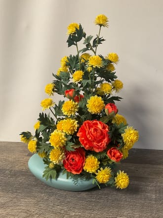 main photo of Mums and Peony Vintage Arrangement