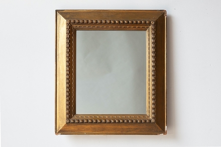 main photo of Gold Distressed Petite Mirror