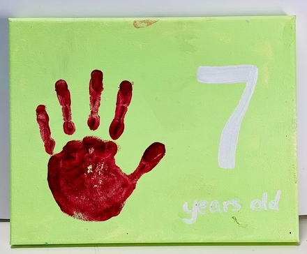 main photo of Handprint Canvas  Age 7