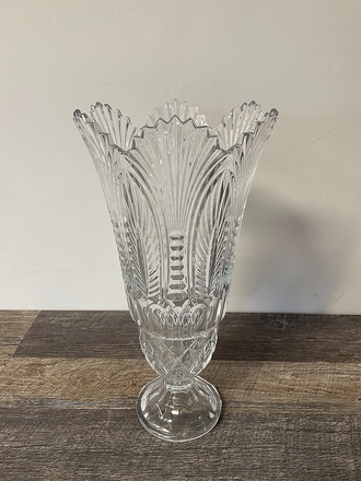 main photo of Cut Crystal Frayed Rim Vase