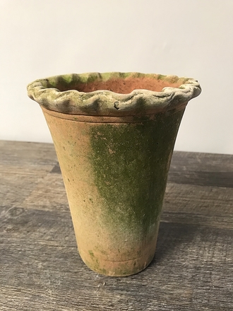 main photo of Aged Terracotta Waved Rim Vase B