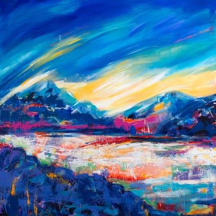 main photo of Abstract Mountain View Painting