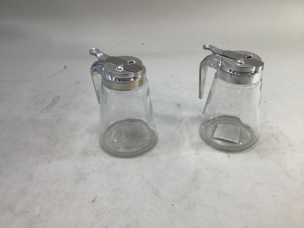 main photo of Glass Syrup Dispenser with Metal Lid