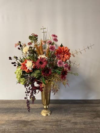 main photo of Elegant Vintage Tall Floral Arrangements with vintage vibe.