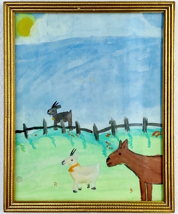 main photo of Farm Kids Art Framed