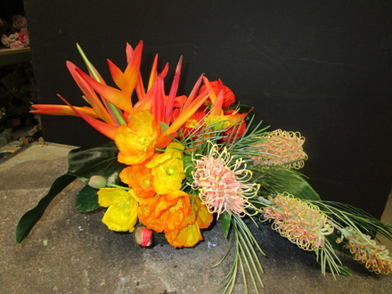 main photo of Fresh Floral Asymmetrical Table Arrangement