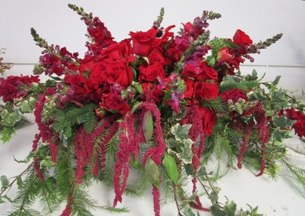 main photo of Fresh Floral Low Christmas Arrangement