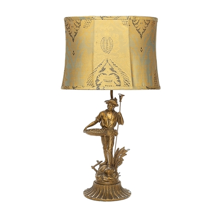 main photo of French Empire Figurative Shepard Lamp