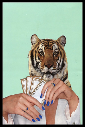 main photo of NELJOE-Untitled Collage 5 (Tiger Cards) 24x36"