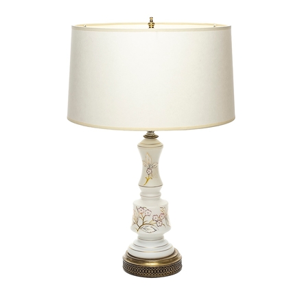 main photo of Vintage Painted Glass Table Lamp