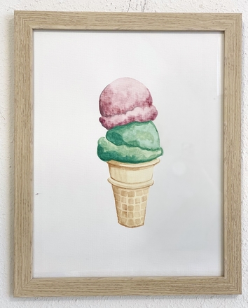 main photo of Ice Cream Cone Watercolor