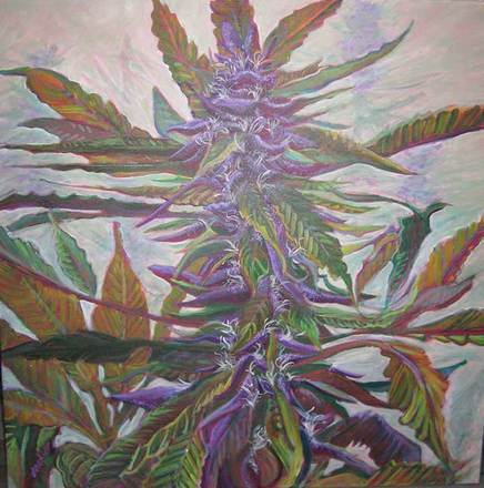 main photo of Purple Hair Cannabis Painting