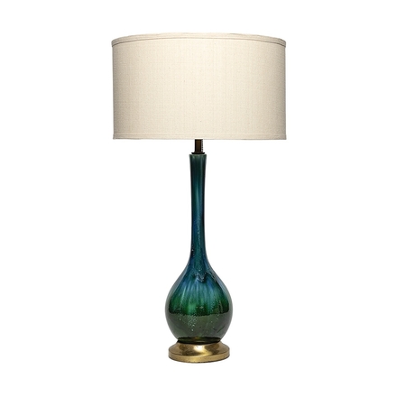 main photo of Mid Century Blue-Green Table Lamp