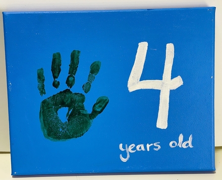 main photo of Handprint Canvas  Age 4