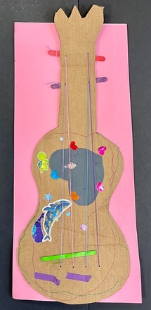 main photo of Cardboard Guitar collage