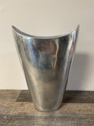 main photo of Silver Crescent Rim Oval Nambe Vase