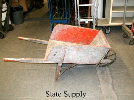 main photo of wheelbarrow antique with sides