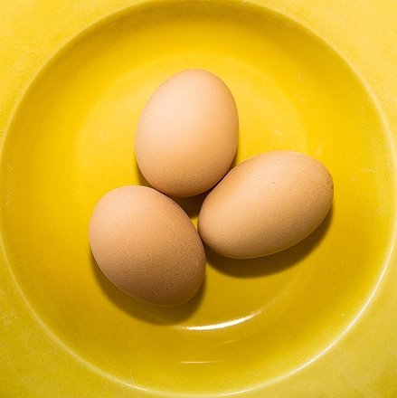 main photo of Three Brown Eggs